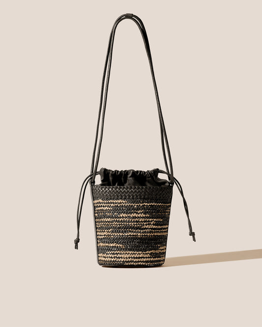PALAU RAFFIA BICOLOUR - Mini Bucket Crossbody Bag