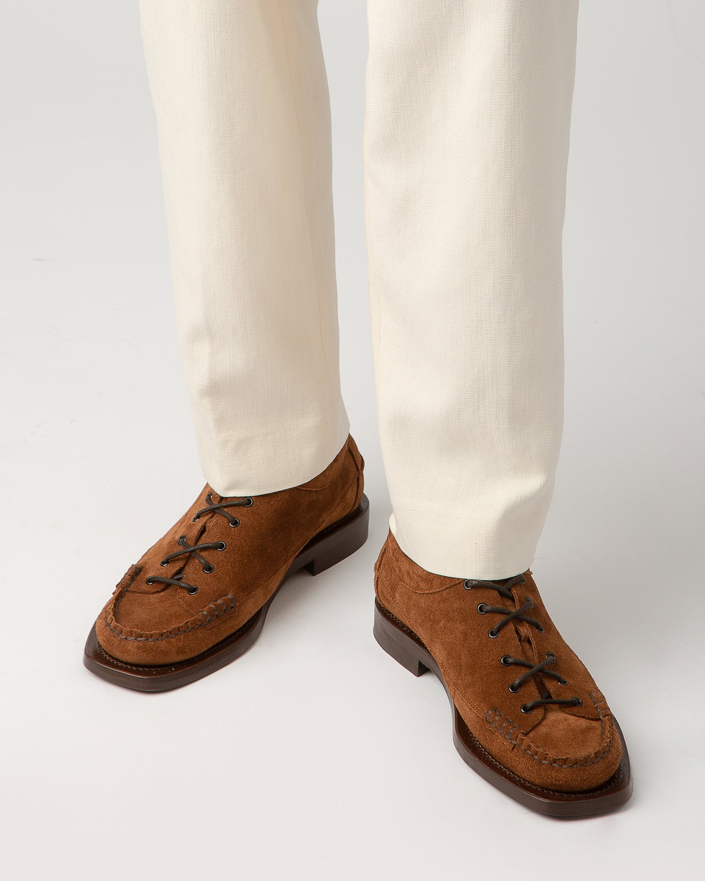 PRIEGO SQUARED SUEDE - Men's Lace up Moccasin