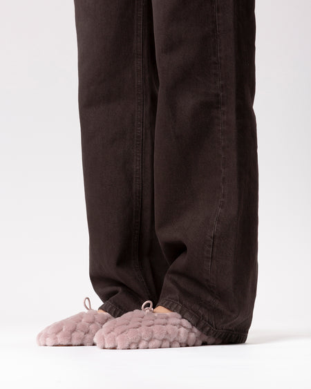 PUNTERA QUILTED SHEARLING - Flat Pump