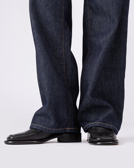 QUADRA GRAINY - Men's Square-Toe Low Calf Zipped Boot