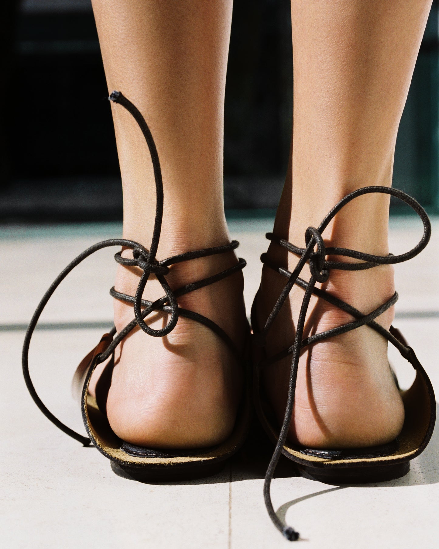 RIVERA - Flat Ankle Lace Sandal