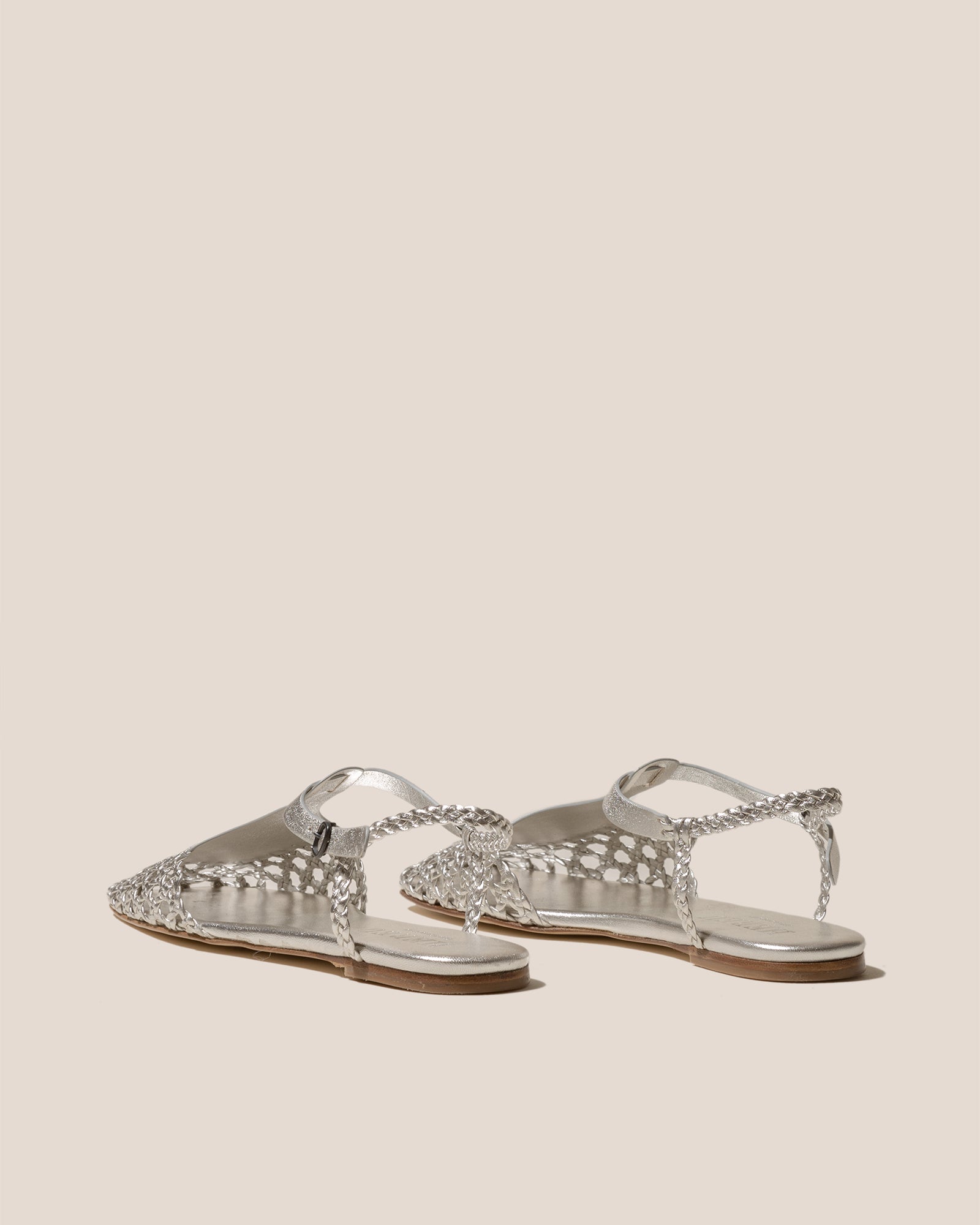 REIXA METALLIC - Woven T-bar Sandal