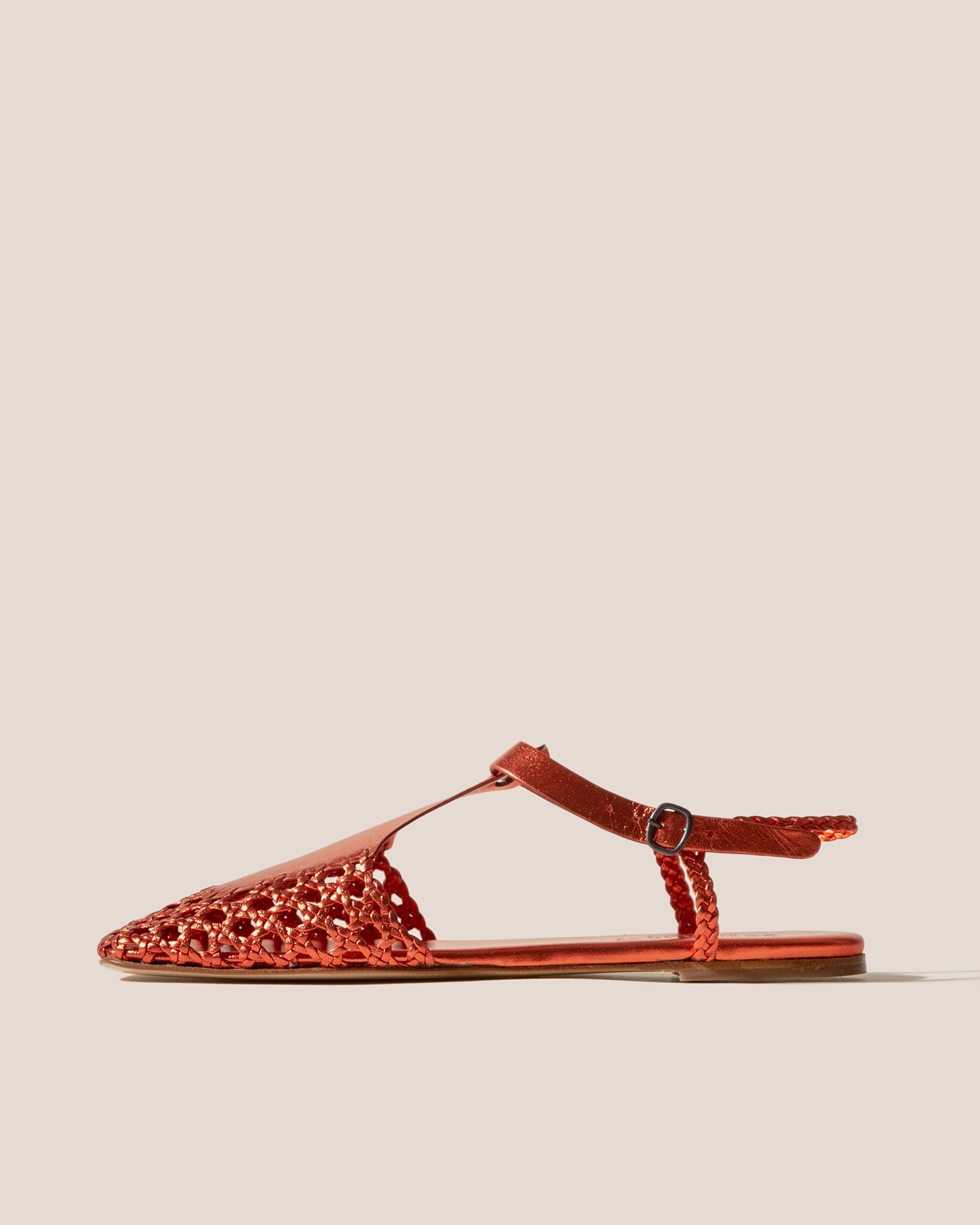 REIXA METALLIC - Woven T-bar Sandal