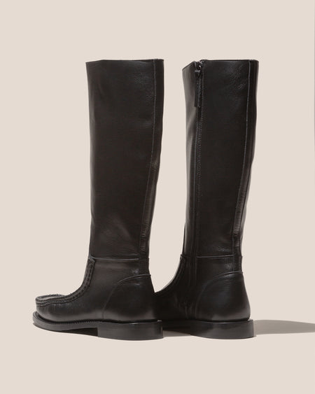 RIERA BORDON HIGH GRAINY- Moc Toe Knee High Boot
