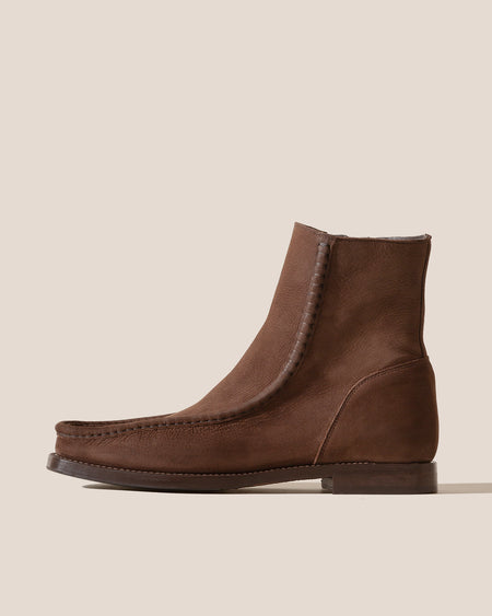 RIERA BORDON NOBUCK - Moc Toe Low-calf Boot