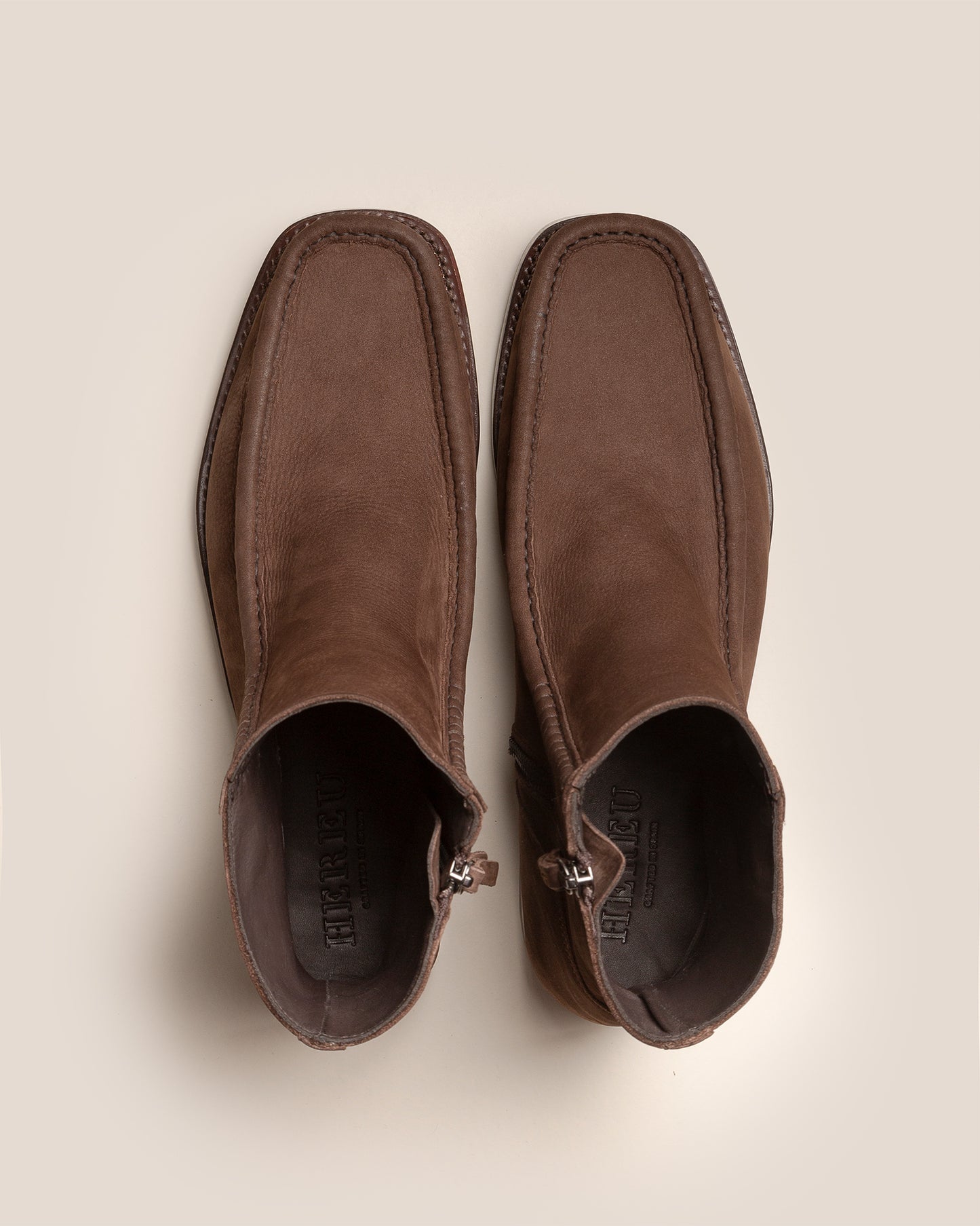 RIERA BORDON NOBUCK - Moc Toe Low-calf Boot