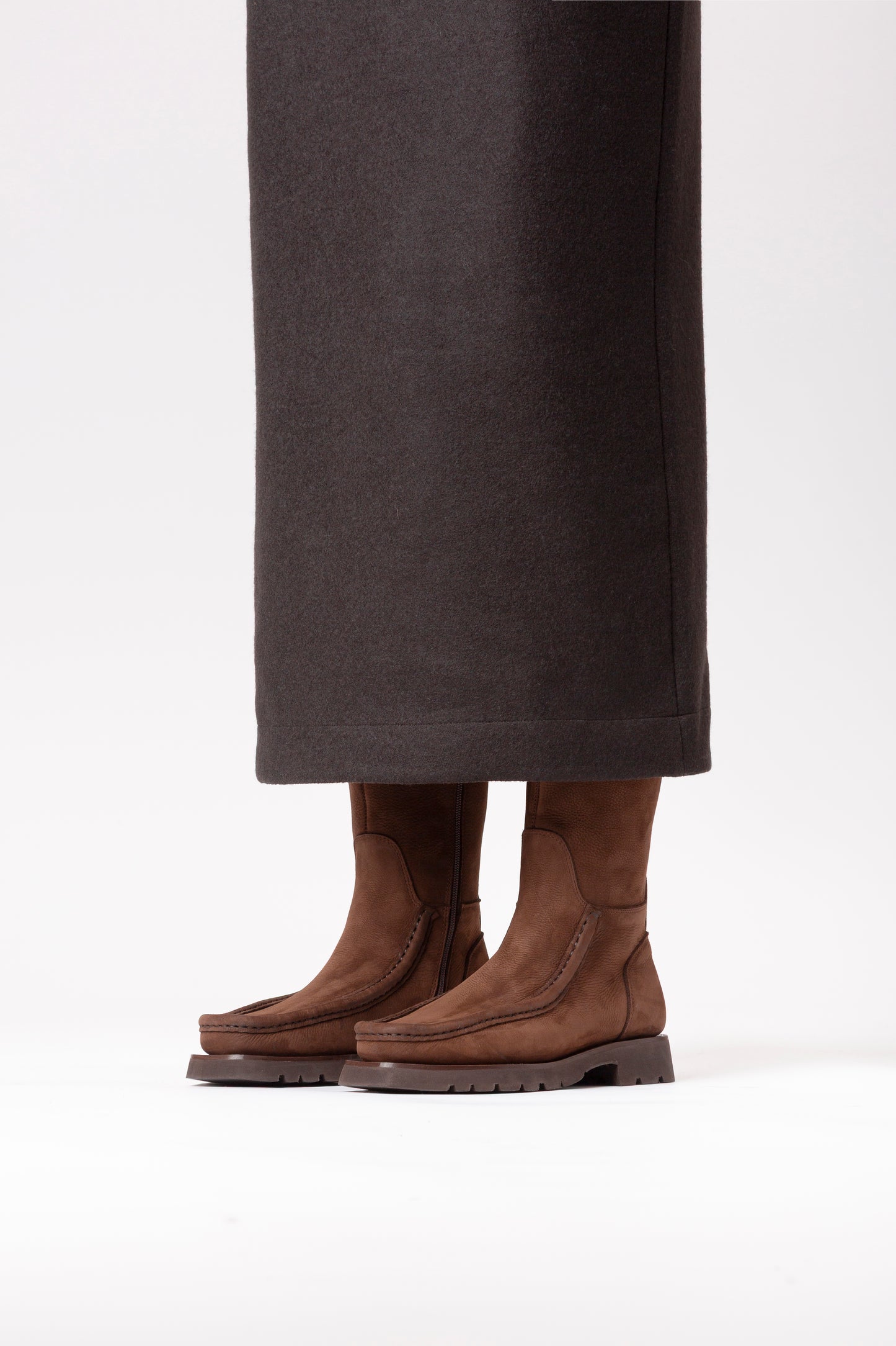 RIERA SPORT HIGH NOBUCK - Moc Toe Knee High Boot