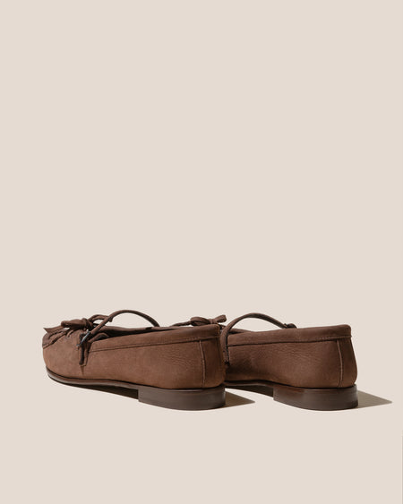 ROSES NUBUCK - Bound Moccasin Mary Jane