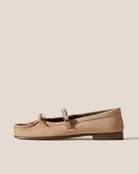 ROSES NOBUCK - Mary Jane Moccasin-inspired Chukka