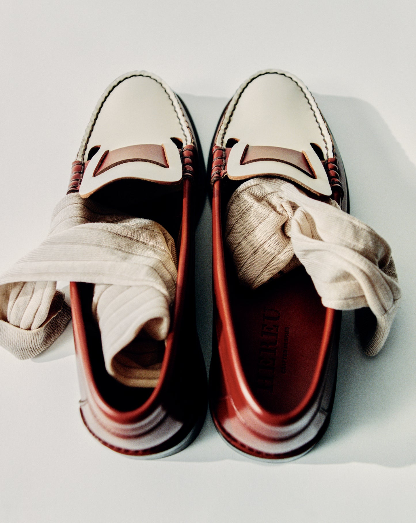 SINEU R BICOLOUR - Interlaced-detail Slip-on Loafer