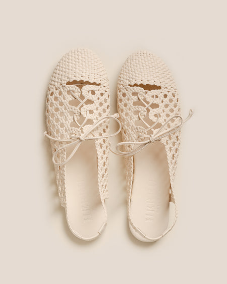 SARDANA - Lace-up Woven Slingback Sandal