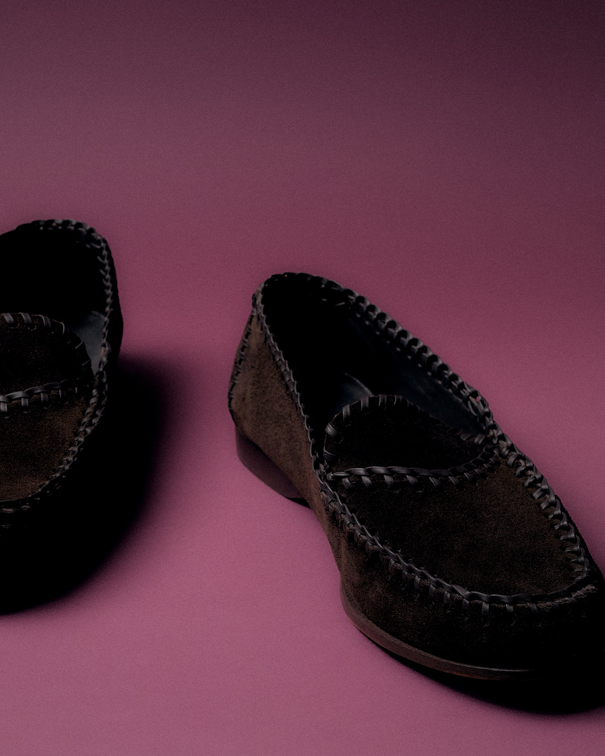 SASTRE SUEDE - Men's Braided Seams Slip-on Loafer