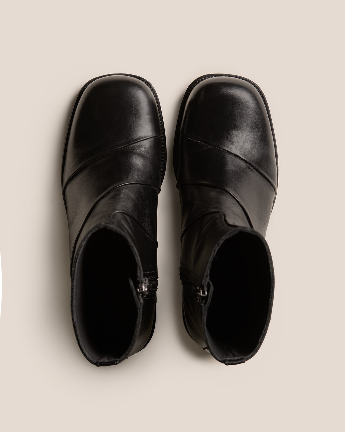 SENDRE - Men’s Square-Toe Low-Calf Zipped Boot