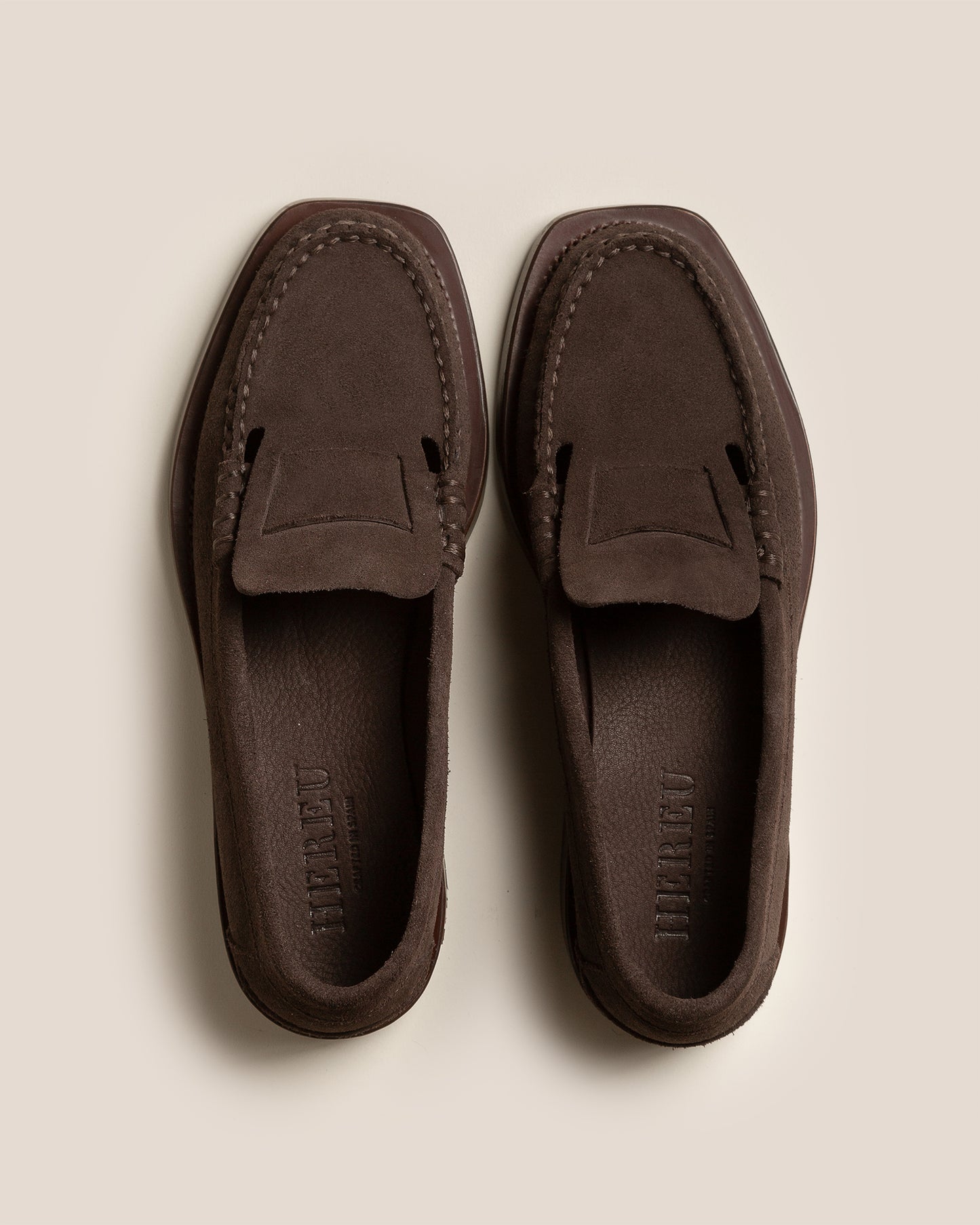 SINEU SUEDE - Interlaced-detail Slip-on Loafer