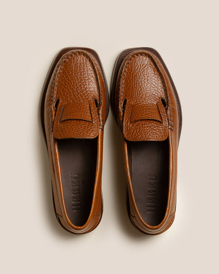 SINEU GRAINY - Interlaced-detail Slip-on Loafer