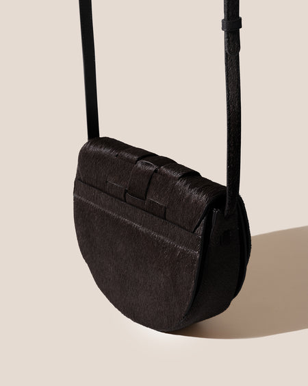 SINIA CALF HAIR - Satchel Interwoven Front Detail Bag