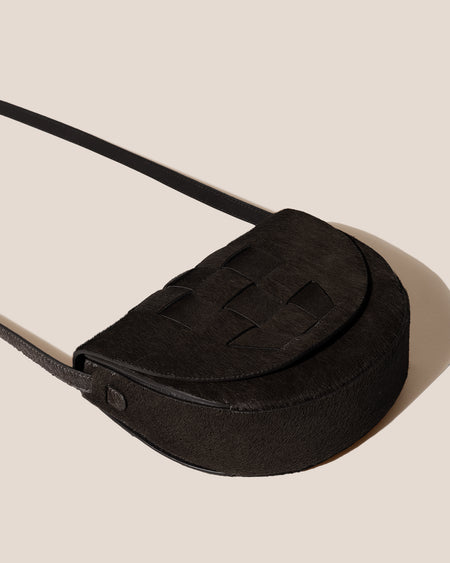 SINIA CALF HAIR - Satchel Interwoven Front Detail Bag