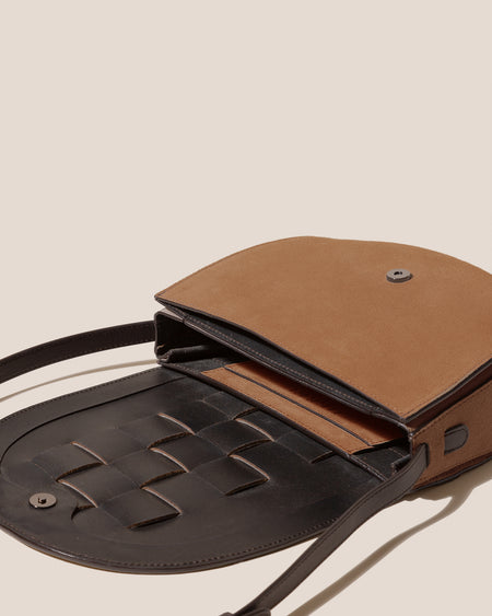 SINIA SUEDE - Satchel Interwoven Front Detail Bag