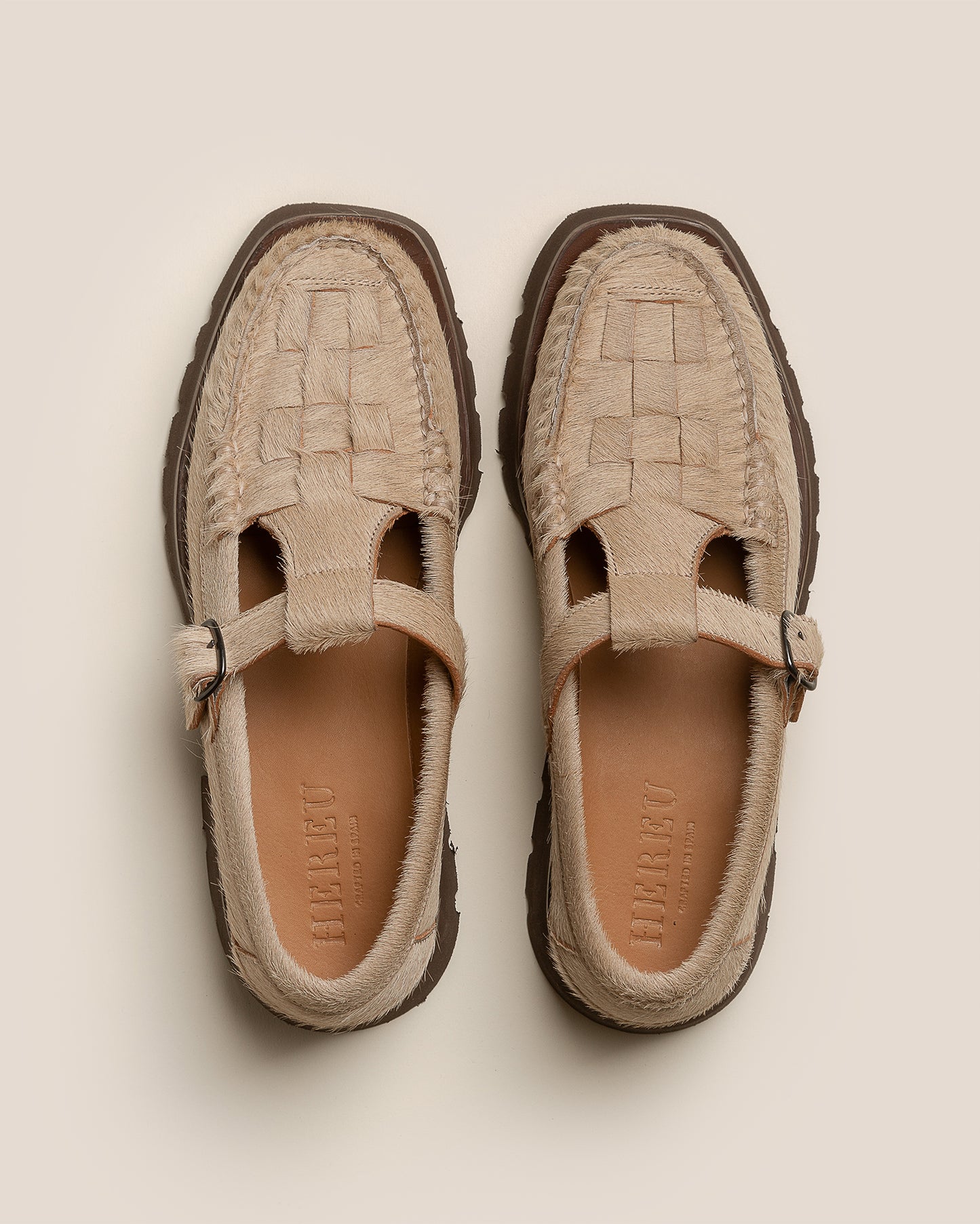 SOLLER SPORT CALF HAIR - Tread Sole T-Bar Loafer