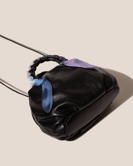 BOMBON FOULARD - Plaited-handle Leather Handbag