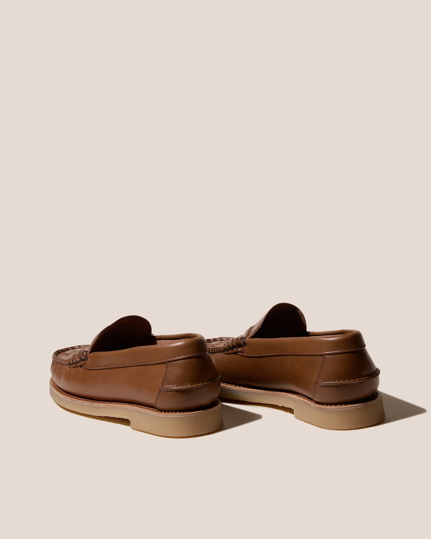 NOMBELA RUBBER VEG TAN - Men's Interwoven Detail Slip-on Loafer