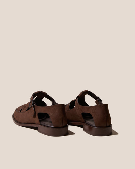 BESSO NUBUCK - Men's Woven T-bar Sandal