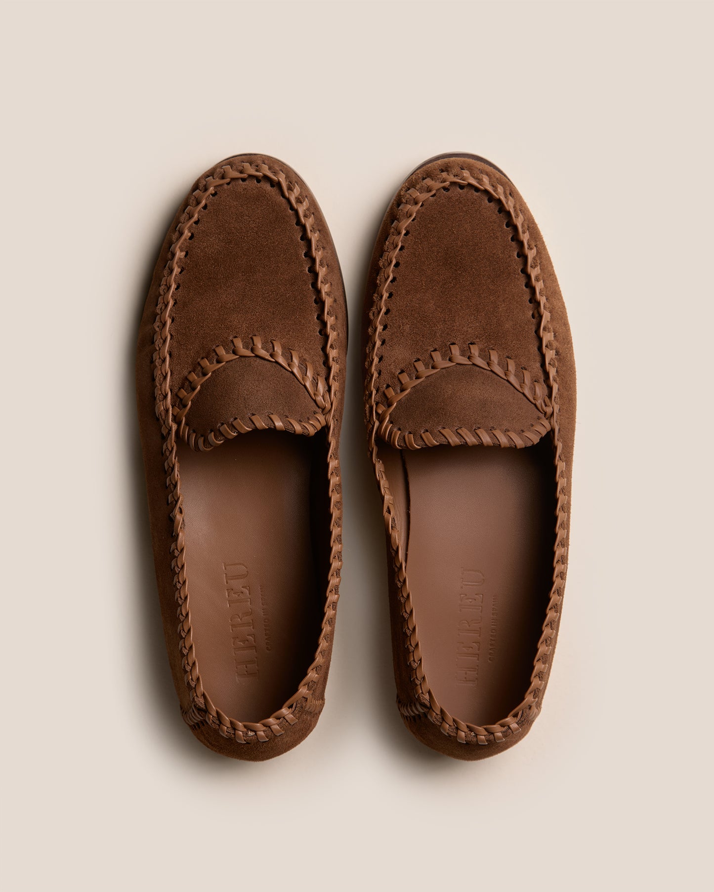 SASTRE SUEDE - Men's Braided Seams Slip-on Loafer