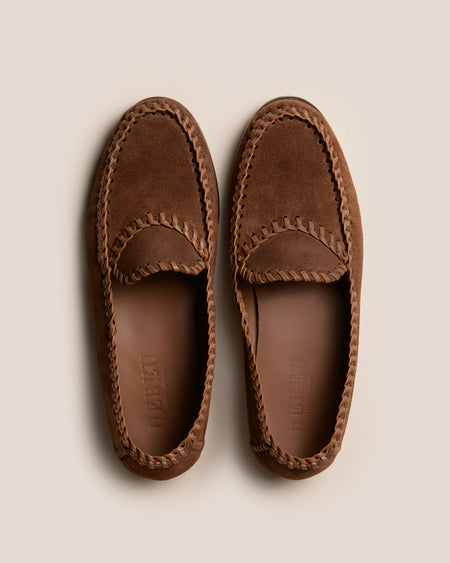 SASTRE SUEDE - Men's Braided Seams Slip-on Loafer