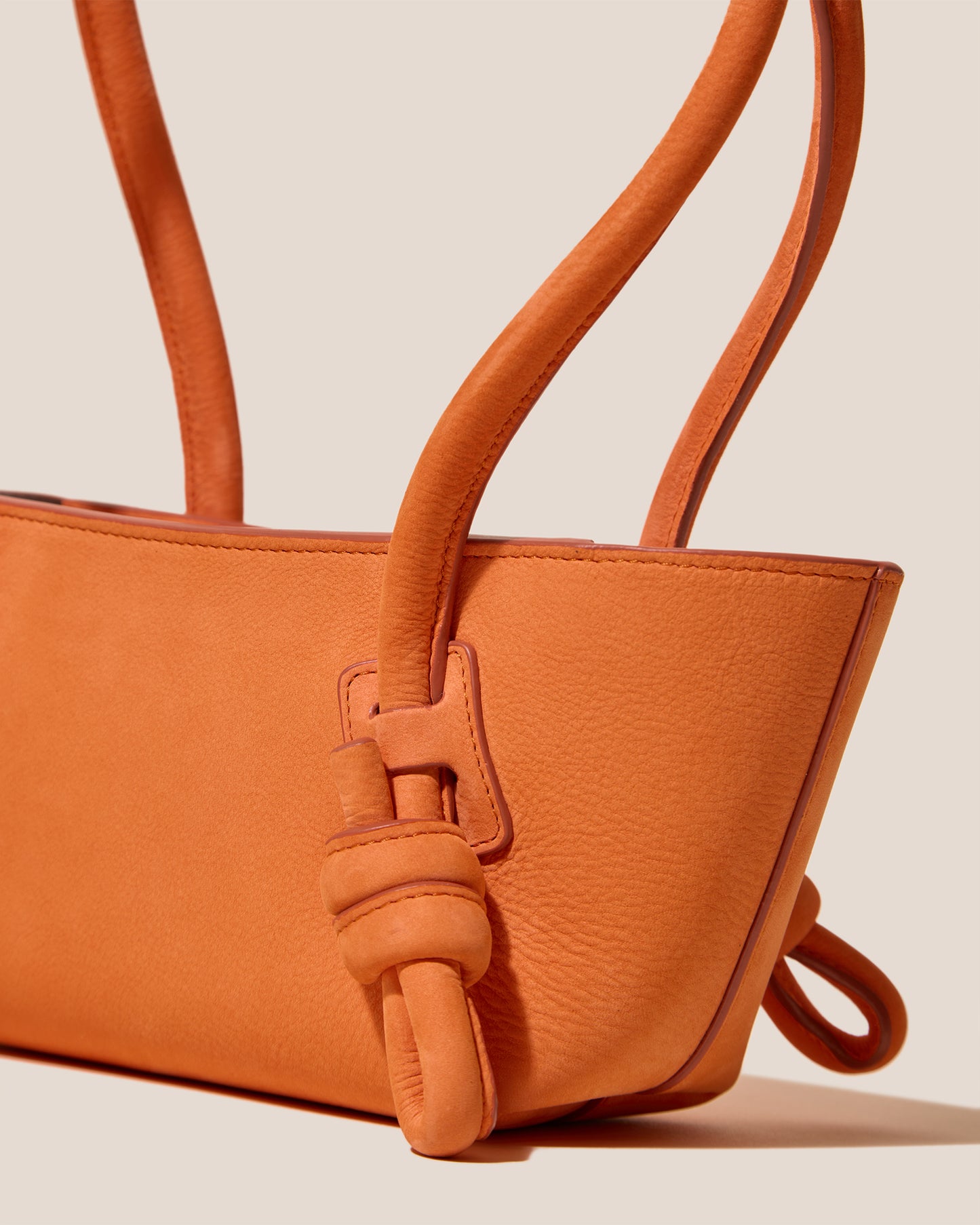 FLECA MINI SHOULDER NUBUCK - Knotted-handle Shoulder Bag