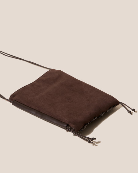 TRENA SUEDE - Flat Square Crossbody Bag