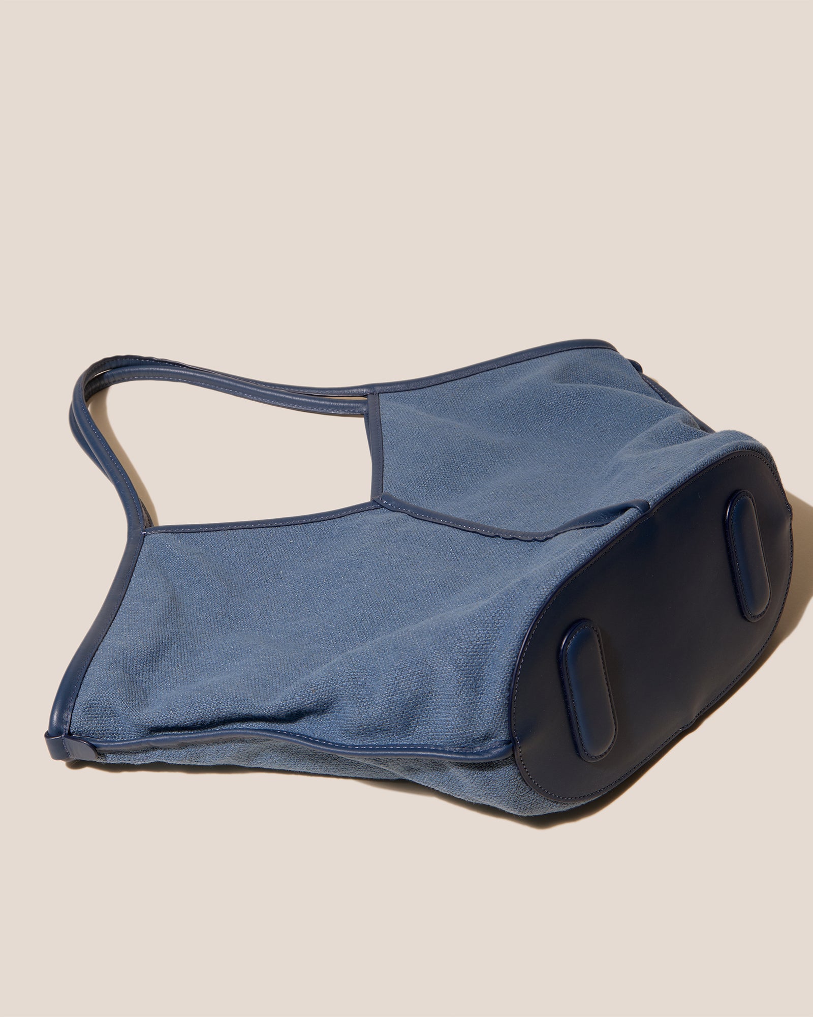 CALELLA SOFT LINEN - Leather-trimmed Tote Bag