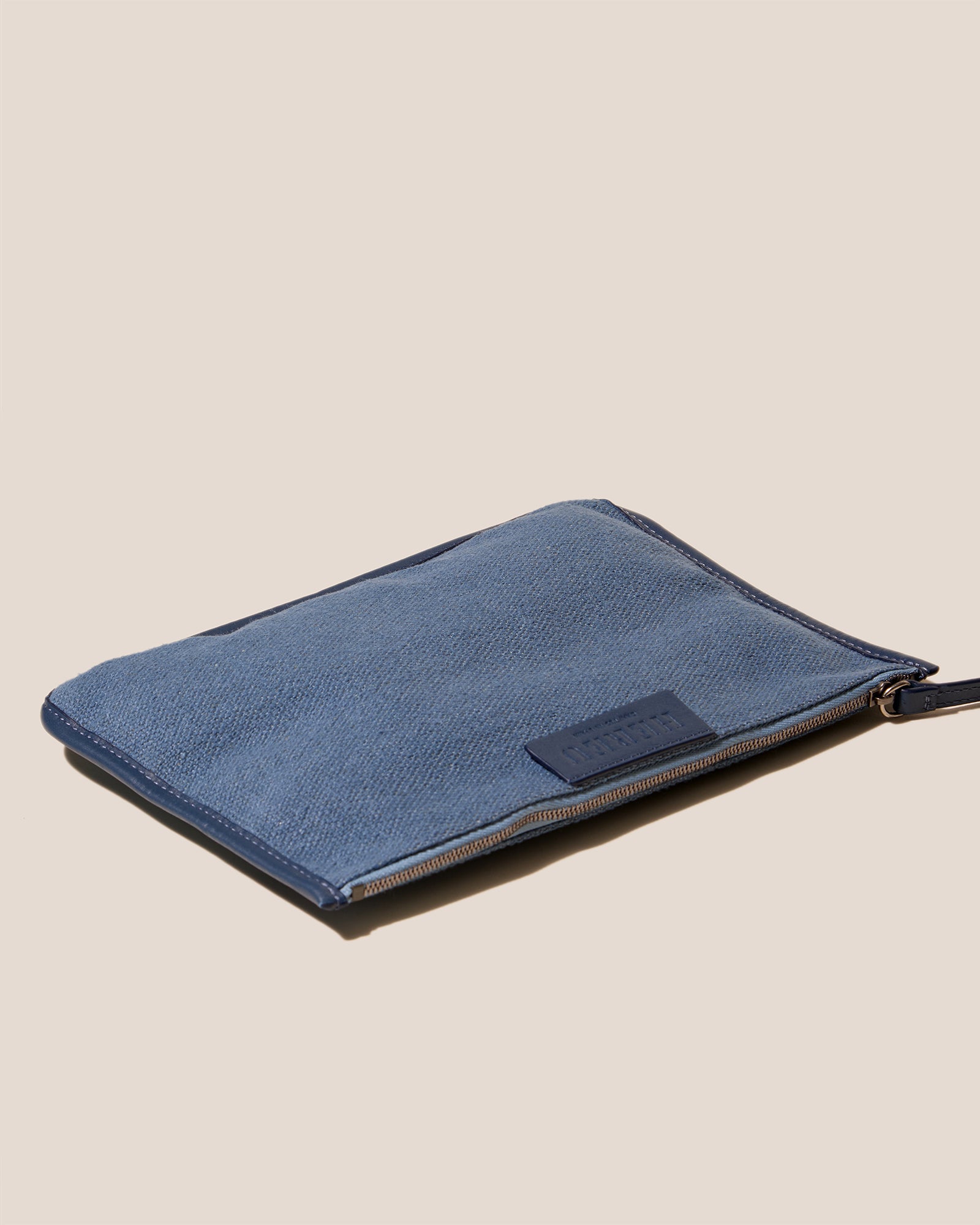 CALELLA SOFT LINEN - Leather-trimmed Tote Bag