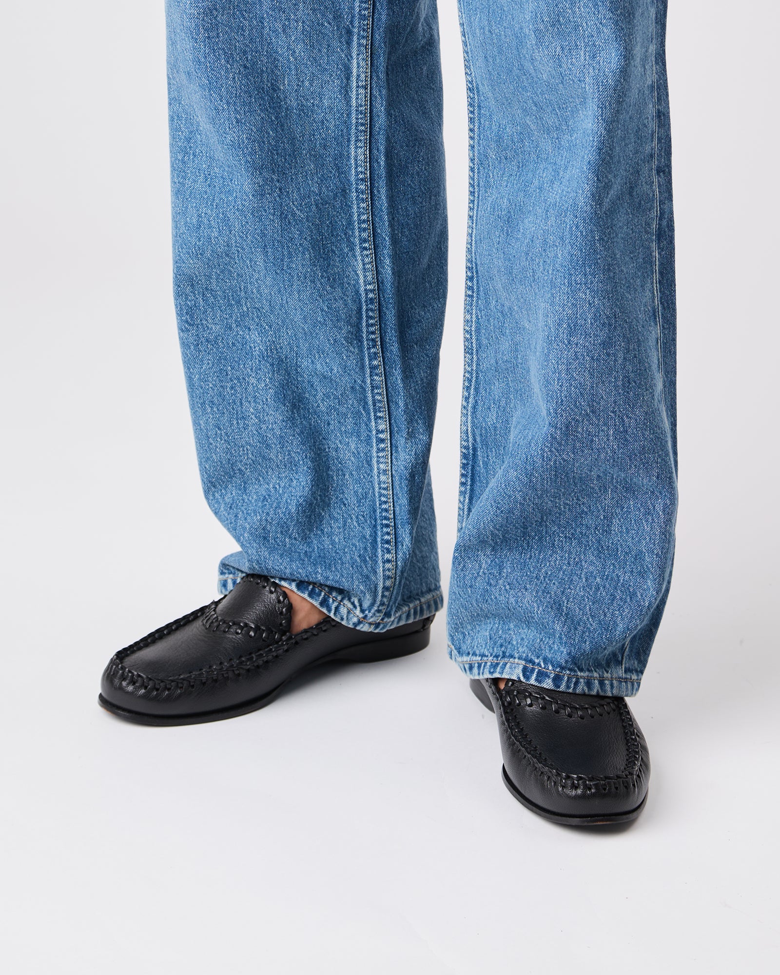 SASTRE SUPPLE SHINY - Men's Braided Seams Slip-On Loafer
