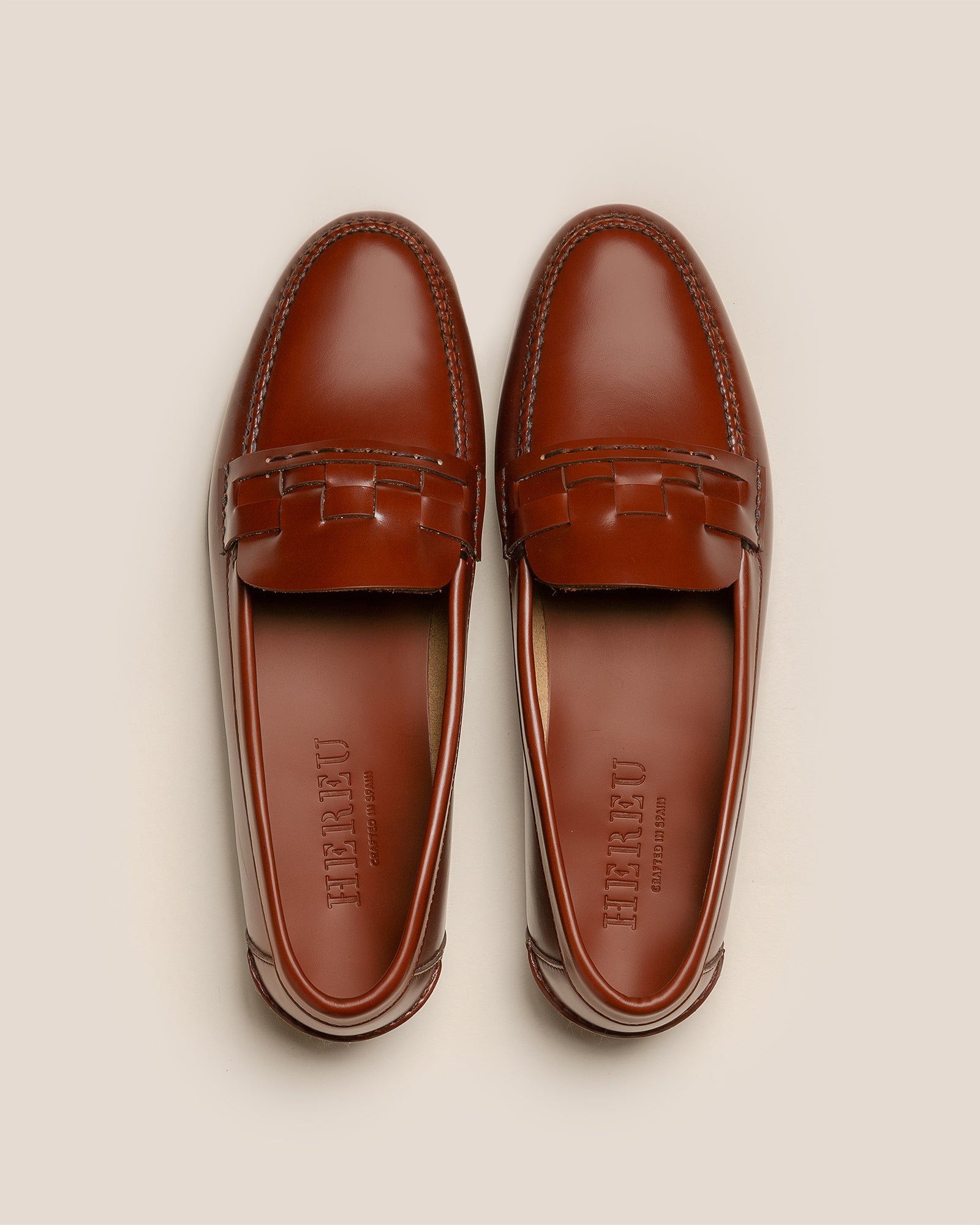 靴 herlipto Medallion Heel Loafer 37 ALBER HEELED - T-Bar Loafer – Hereu Studio