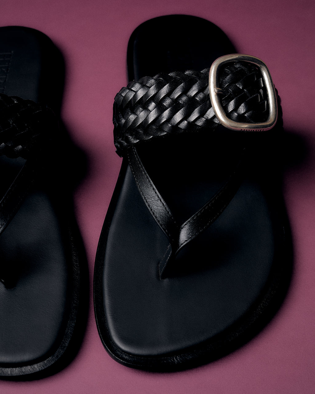 TANCA - Woven Belt Detail Thong Sandal