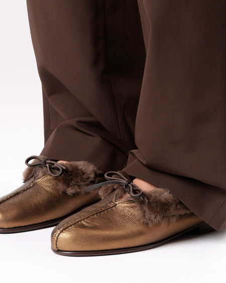 TILLA METALLIC SHEARLING - Deconstructed Babouche