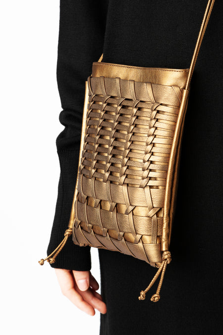TRENA METALLIC - Flat Square Crossbody Bag