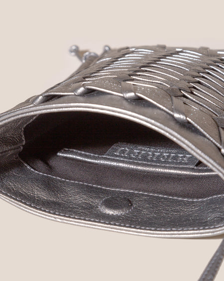 TRENA METALLIC - Flat Square Crossbody Bag