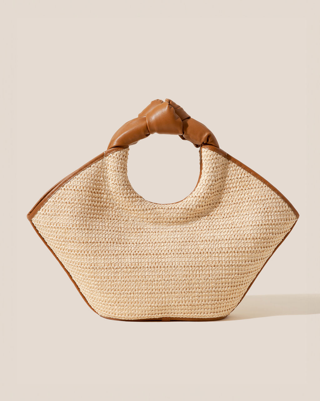 CASTELL RAFFIA - Knotted-handle Tote Bag
