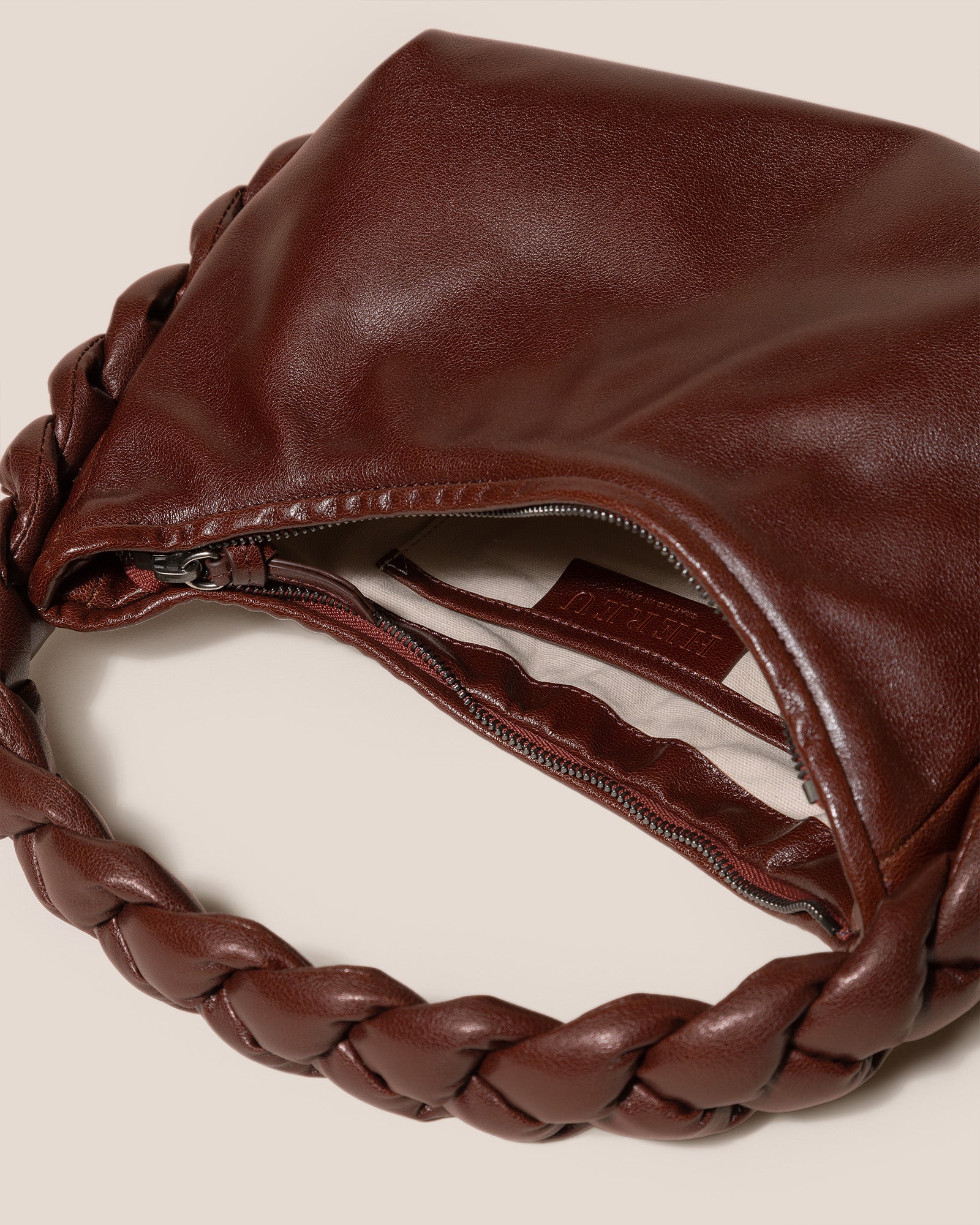 HEREU Espiga Braided Large Leather Shoulder Bag