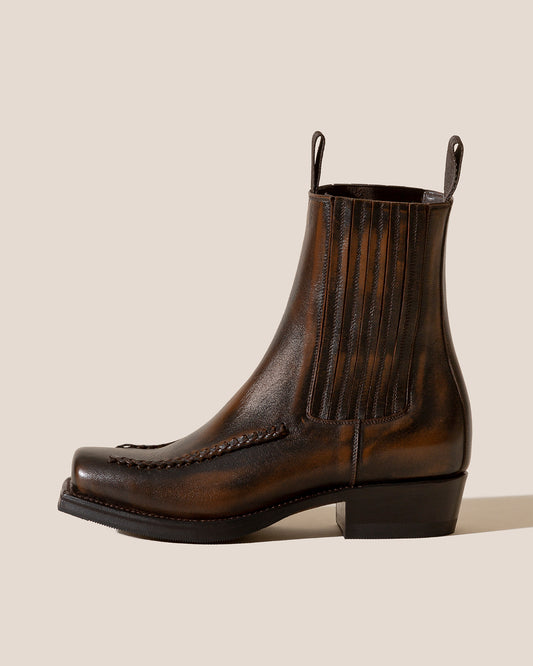 AGULLA - FOR ALL - Square-Toe Braided Detail Chelsea Boot