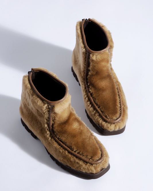 ARMENTA LOW ZIPPED - PREORDER - FOR ALL - Shearling Ankle Boot Loafer