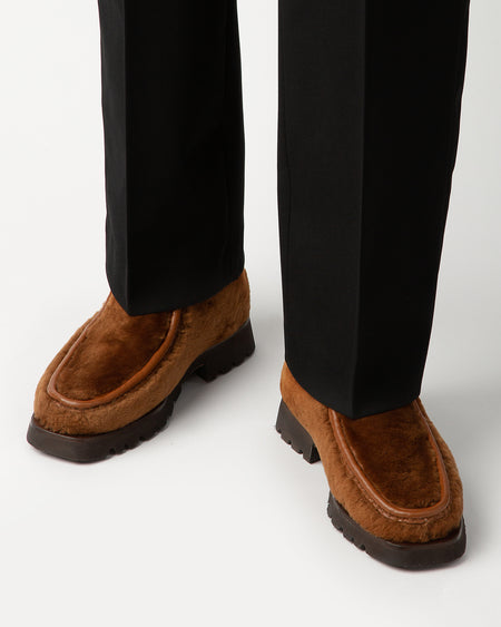 ARMENTA LOW ZIPPED - Shearling Low-calf Back Zip Boot