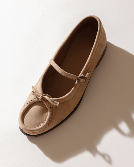 ROSES NUBUCK - Bound Moccasin Mary Jane