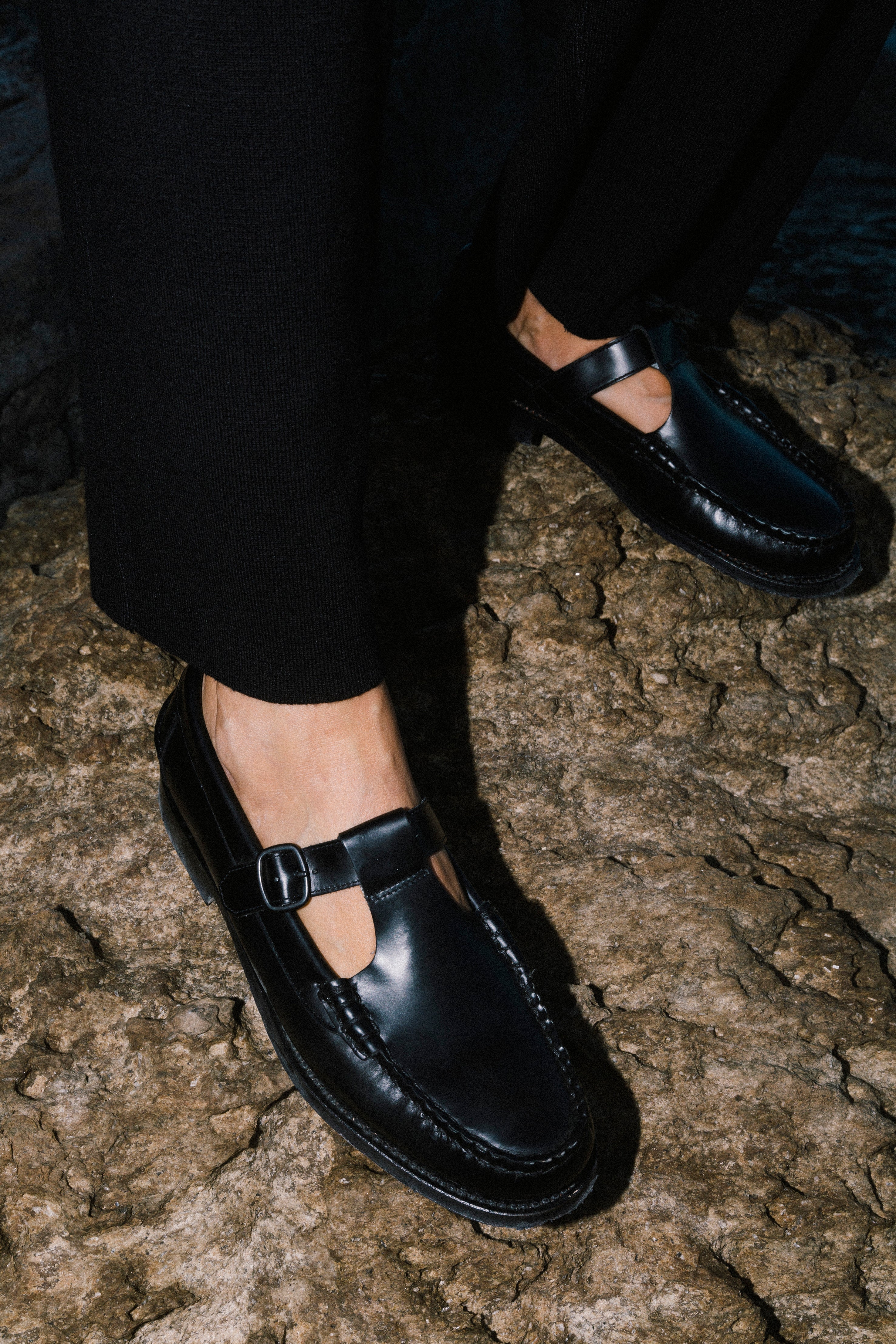 HEREU T-bar Loafer 42 ブラック-