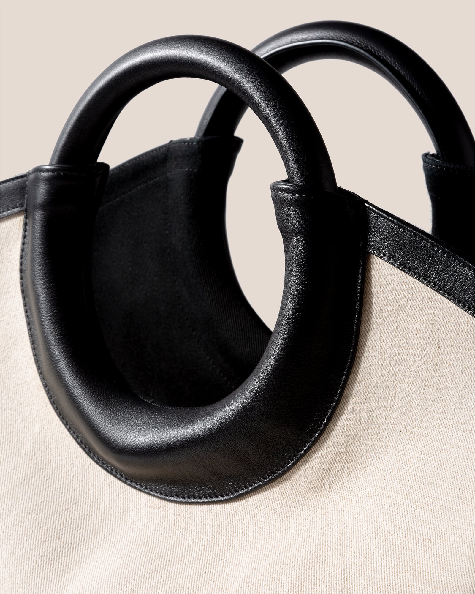 CABASSO CANVAS - Round-Handle Canvas Tote Bag