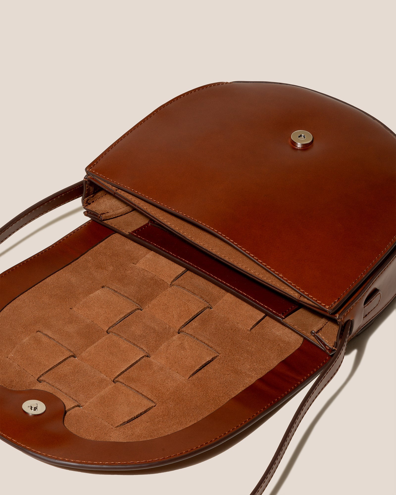 Sinia woven-panel leather cross-body bag | Hereu