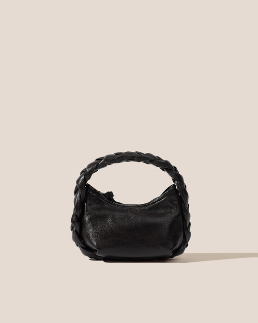 HEREU - 'Espiga mini', plaited padded-detail crossbody in black nylon.