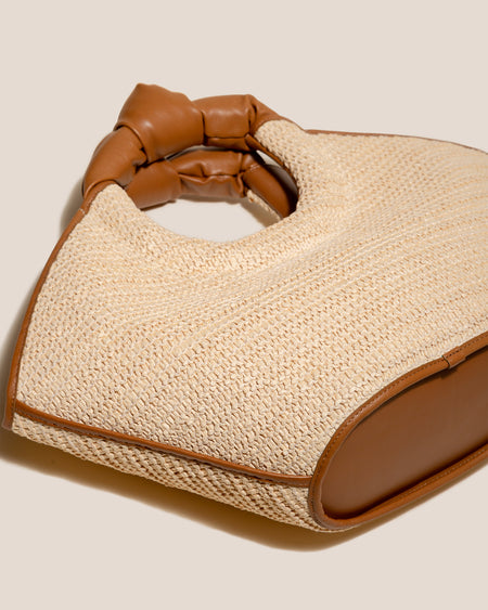 CASTELL RAFFIA - Knotted-handle Tote Bag