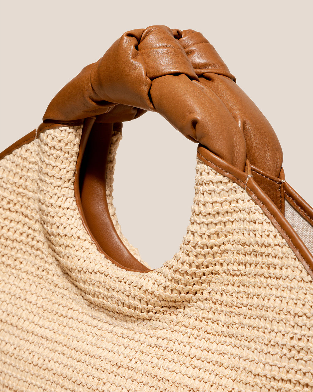 CASTELL RAFFIA - Knotted-handle Tote Bag